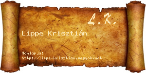 Lippe Krisztián névjegykártya